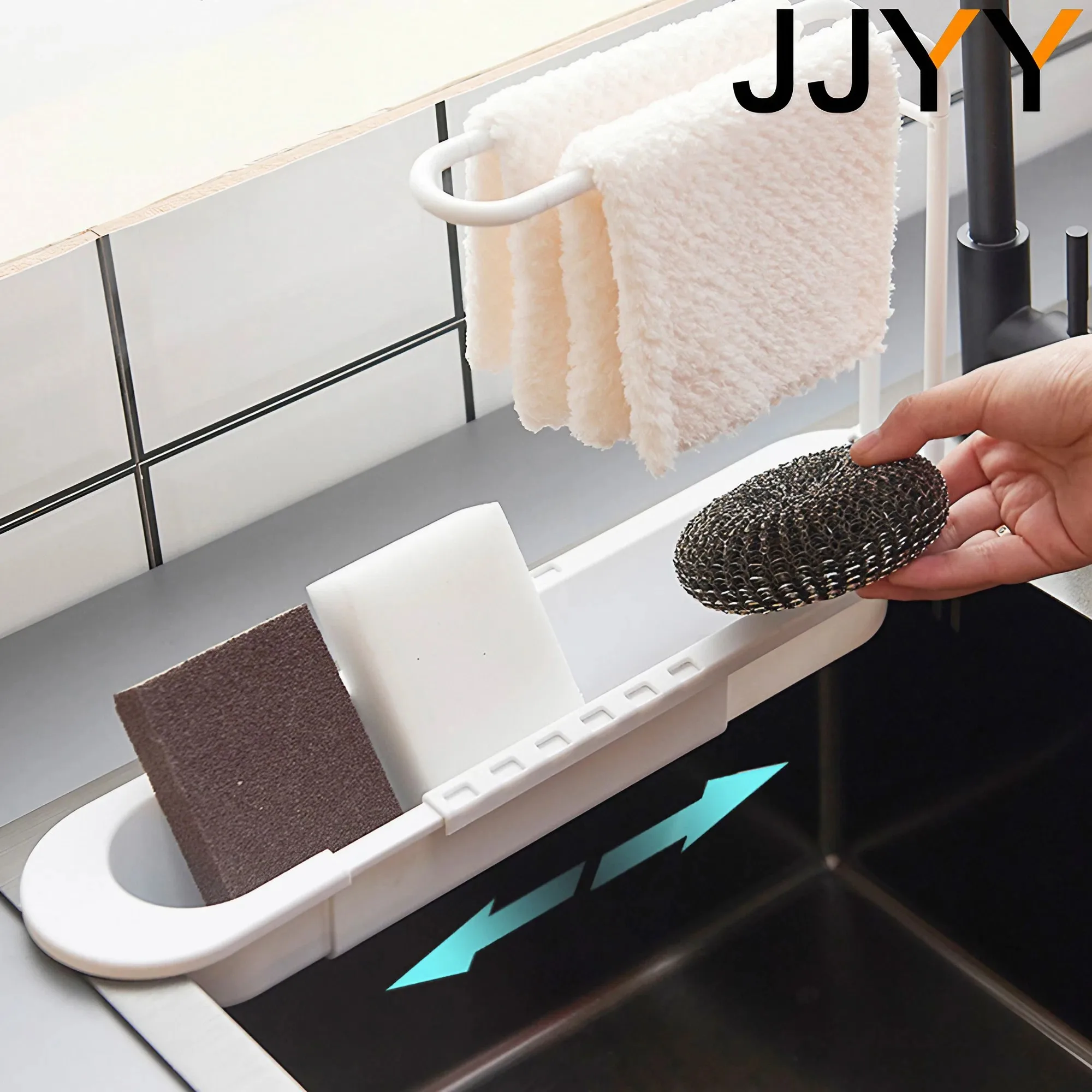Kitchen Baking Paper Holder - JJYY تلسكوبي بالوعة استنزاف رف الصابون