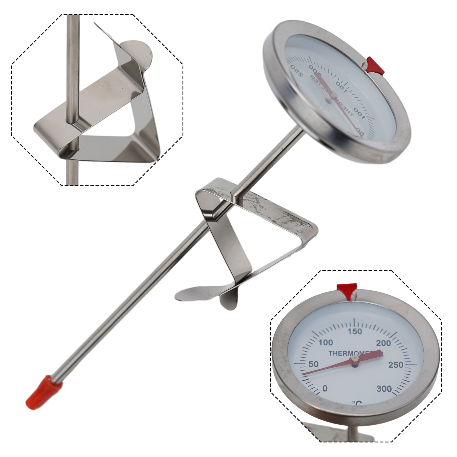 Kitchen Baking Utensil - الفولاذ المقاوم للصدأ التحقيق ميزان الحرارة