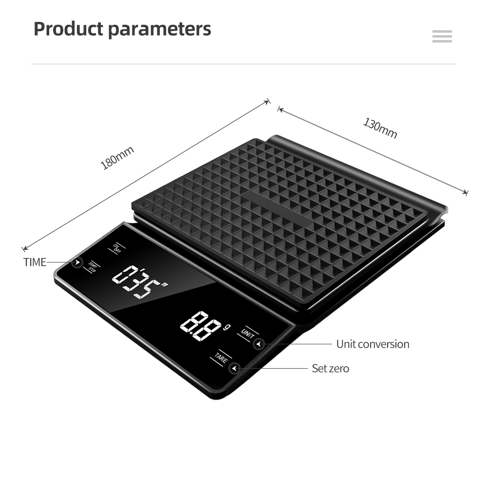 ميزان قهوة إلكتروني ذكي عالي ا - مراجعة Kitchen Baking Scale وسعره