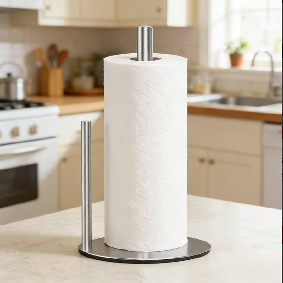 حامل لفائف المطبخ من الفولاذ ا - مراجعة Kitchen Baking Paper Holder وسعره