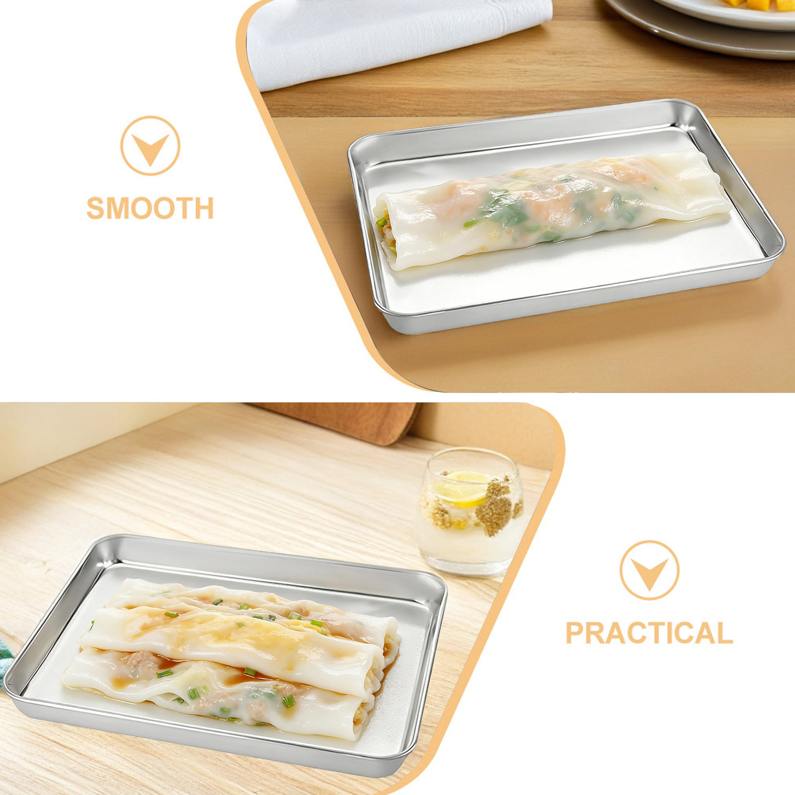 طقم واحد من صينية تبخير الأرز  - مراجعة Kitchen Baking Sheets وسعره