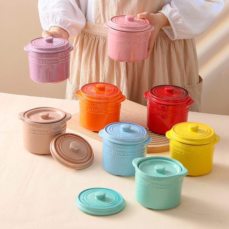 وعاء سيراميك بغطاء مزدوج، وعاء - مراجعة Kitchen Baking Utensil وسعره