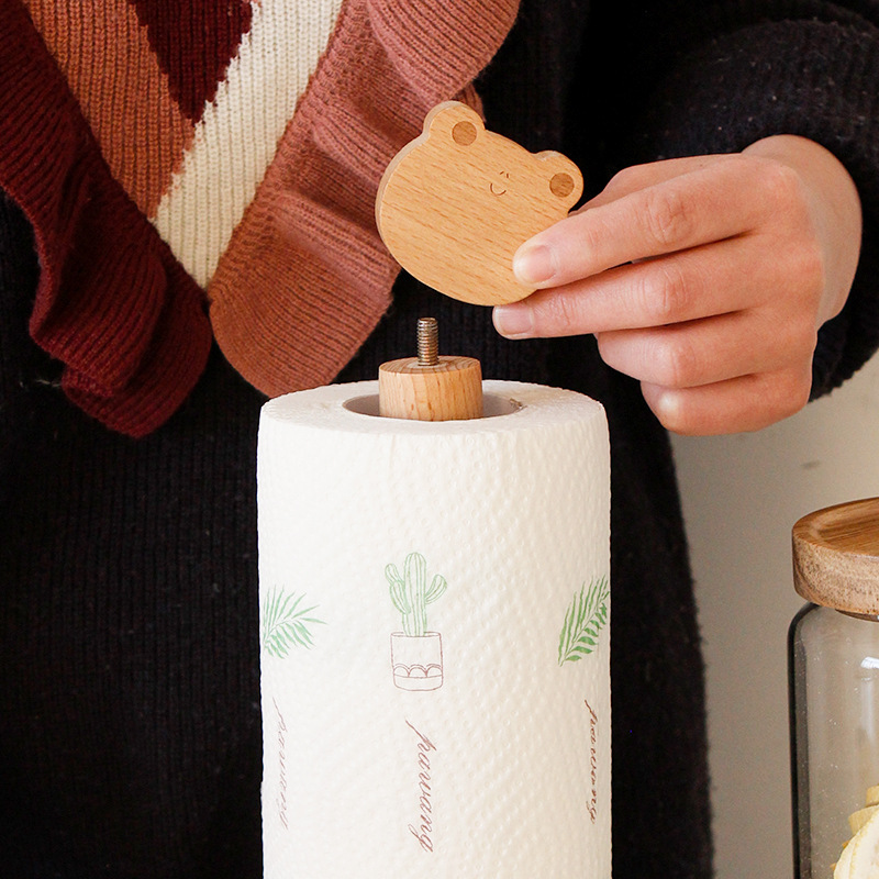 النمط الياباني الصلبة الخشب ال - مراجعة Kitchen Baking Paper Holder وسعره