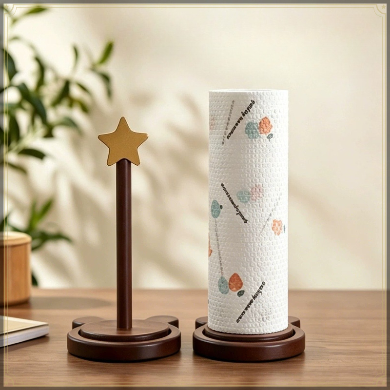 حامل مناديل ورقية خشبي بتصميم  - مراجعة Kitchen Baking Paper Holder وسعره